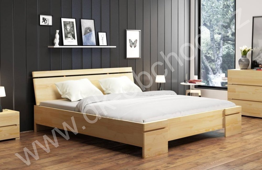 Zvýšená postel z masivu Sparta Maxi 180x200 - high