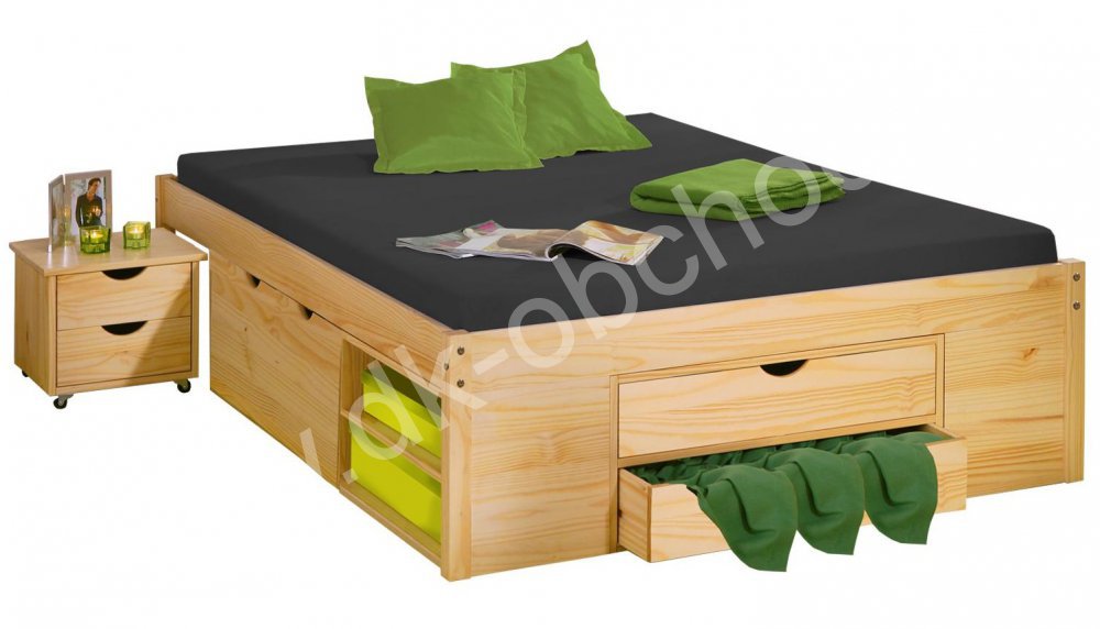 Manželská postel s úložným prostorem Klára - 160x200 výprodej 2. jakost