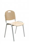 Židle konferenční, jednací - dřevo 112 S DU - šedá konstrukce s manipulačním otvorem