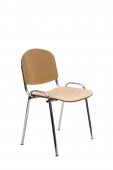 Židle konferenční, jednací - dřevo 112 Cr D - chrom bez manipulačního otvoru