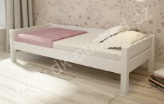 Bílá postel Lisa 90x200 - masiv borovice