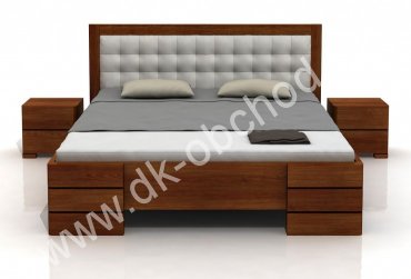 Zvýšená postel z masivu Gotland 200x200 - high