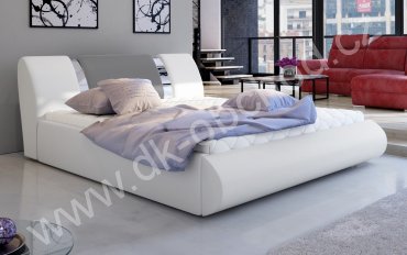 Čalouněná postel s úložným prostorem Flavio