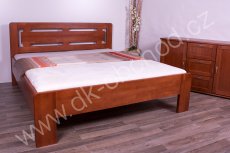 Buková zvýšená manželská postel NAOMI SUPRA - (ZAOBLENÁ)